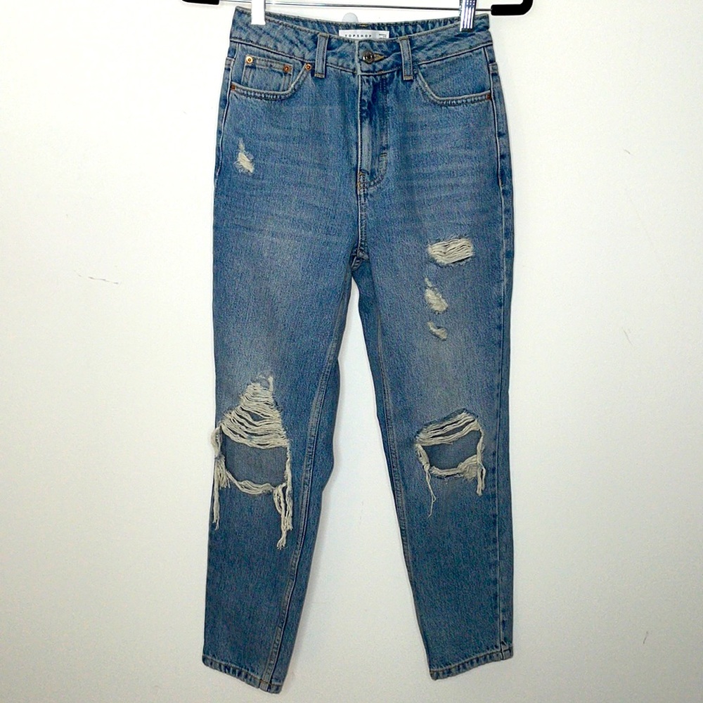 Topshop Ripped Mom Jeans
